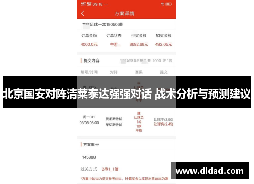 北京国安对阵清莱泰达强强对话 战术分析与预测建议